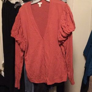 Cute salmon cardigan sweater xxl, also available black and cream colored ones